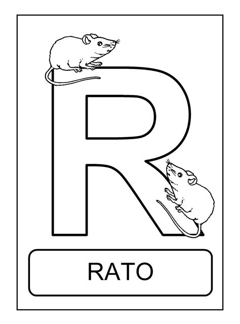 Letra R Para Colorir - 5