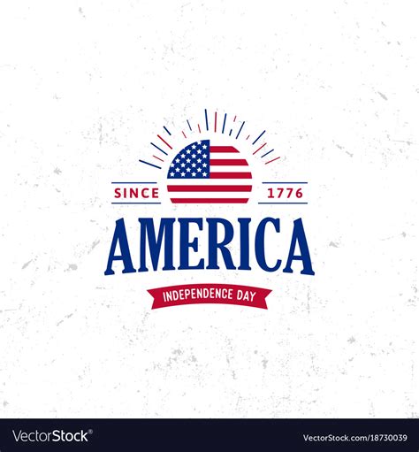 United States Of North America Logo Vintage Vector Image