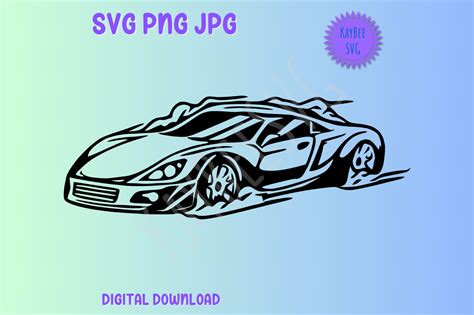 Race Car SVG PNG JPG Clipart Graphic by kaybeesvgs · Creative Fabrica