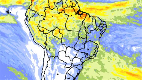 Previsão do tempo Brasil Tendência de chuva para dez dias