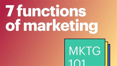 What Are The 7 Functions Of Marketing Explained Marketer Milk