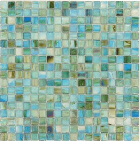 Turquoise X Glossy And Iridescent Glass Tile