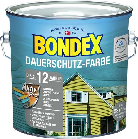 Bondex Dauerschutz Holzfarbe 2 5 L Silbergrau Kaufen Globus Baumarkt