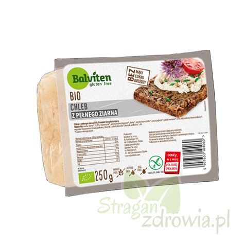 Chleb z pełnego ziarnia bezglutenowy BIO 250g Balviten Chleb