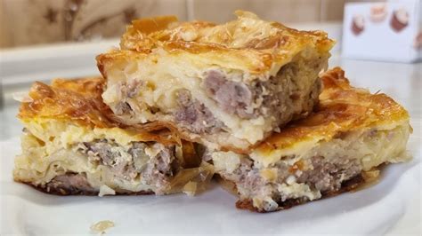 Burek Sa Mesom I Gotovim Korama Brzi Burek Meso Se Predhodno Ne Pr I