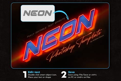 Neon Text Effect - Design Cuts