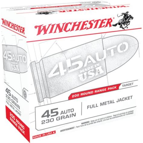 Buy Winchester Ammo 45 Acp 230gr Fmj 200 3 Online Midwest Powders