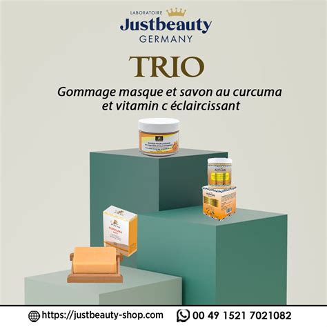 TRIO GOMMAGE MASQUE ET SAVON AU CURCUMA ET VITAMIN C ECLAIRCISSANT