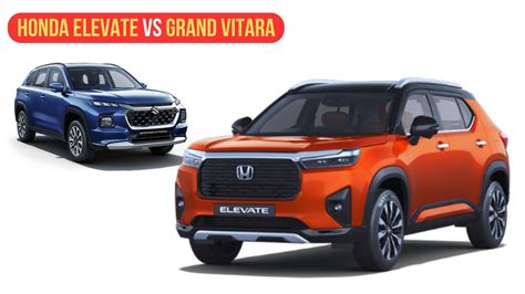 Honda Elevate Vs Maruti Grand Vitara Price Comparison