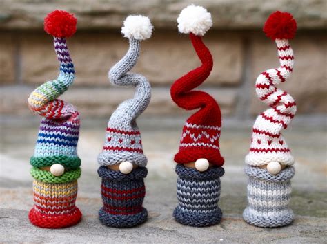 Holiday Gnomes Spool Crafts Knit Christmas Ornaments Christmas