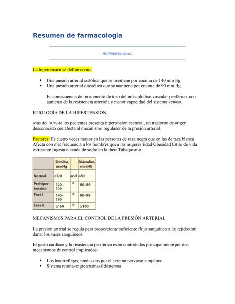 Resumen de farmacología 3er parcial Resumen de farmacología