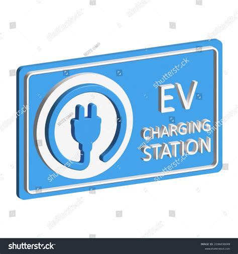 3d Realistic Ev Charging Station Sign Stock Illustration 2186030049 ...