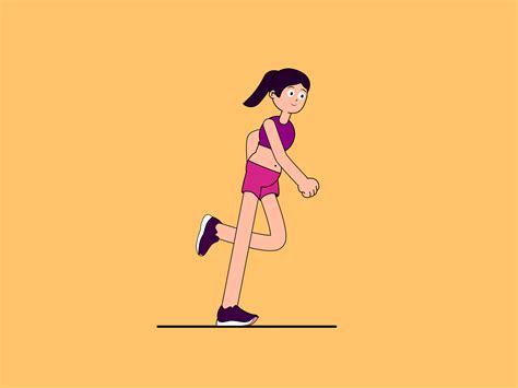 Girl Running Cycle By Neomenia Animation Run Cycle Girl Running