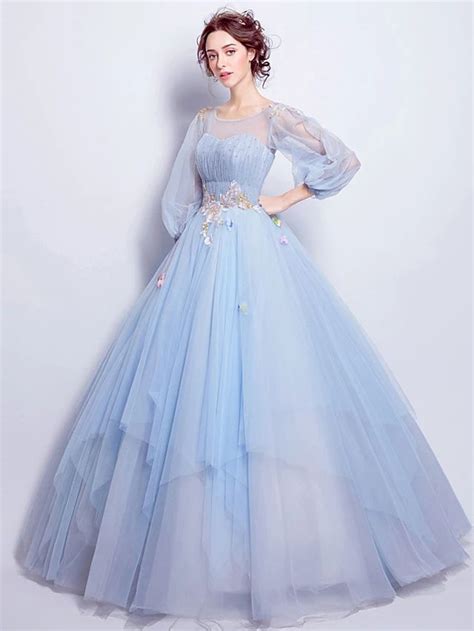 Ballkleid Elegant Blumig Quinceanera Verlobung Kleid