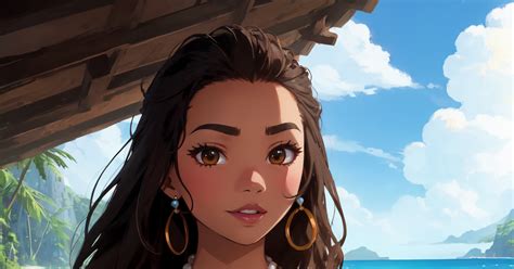 Ai Generated Illustration Moana Disney Anime Version Of Moana Pixiv