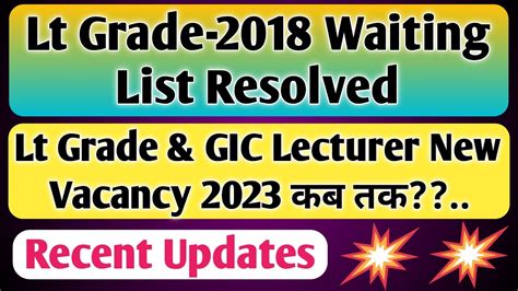 Lt Grade Gic Lecturer New Vacancy Uppsc Lt Grade Waiting