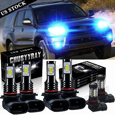 For Toyota 4Runner 2003 2004 2005 LED Headlight Bulbs Kit Hi Lo Beam