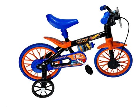 Bicicleta Infantil Aro 12 Hot Wheels Nathor Menino Crianças Tamanho Do