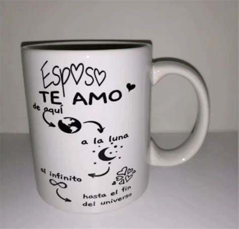 PÁLPITO SUBLIME Mug Esposo te amo de aquí a la luna al infinito hasta