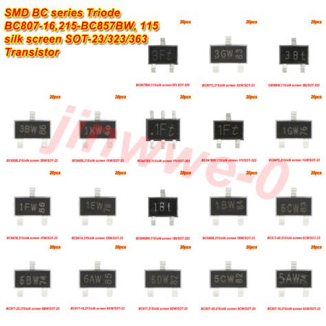 Pcs Smd Transistor Bc Series Triode Bc Bc Bw Silk