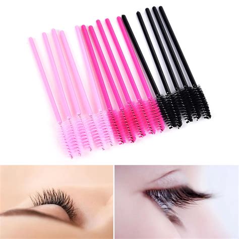 50pcslot Disposable Mascara Wands Applicator Lashes Nylon Makeup Brushes Eyelash Extension