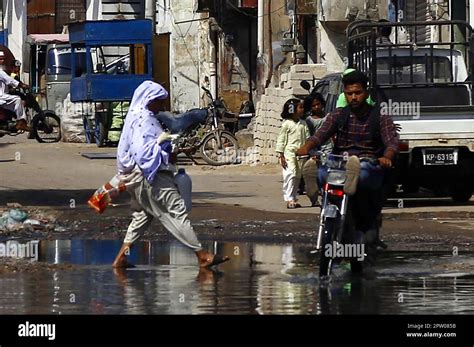 Inundated Road By Overflowing Sewerage Water Causing Unhygienic