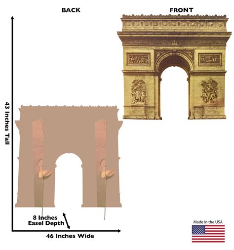 Life-size Paris Arc de Triomphe Cardboard Cutout