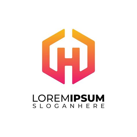 Logotipo Simple De La Letra H Vector Premium