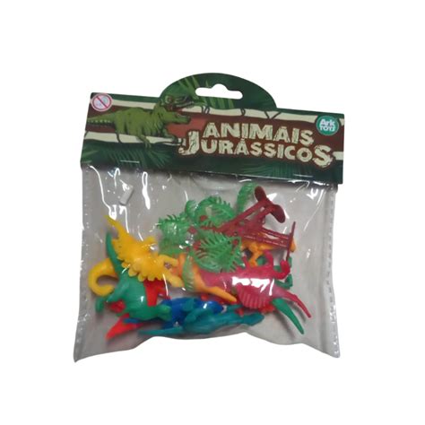 Brinquedo Kit Dinossauros de Plástico 14 Peças Ark Toys Lojas do