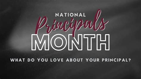 National Principals Month 2023 Youtube