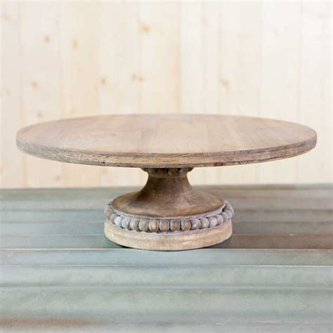 Cake And Candy Displays Wooden Cake Stand Round Display Platform Beaded