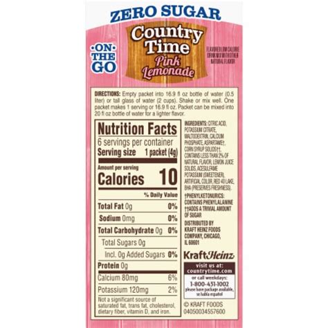 Country Time Zero Sugar Pink Lemonade Drink Mix Packets Packets