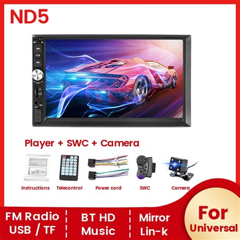 Navifly Din Nd Car Radio Universal Multimedia Player Audio Mp Bt