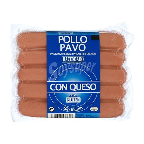 Hacendado Salchicha Pavopollo Queso 2 X 200 G