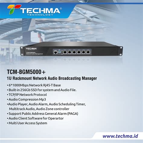 Tcm Bgm5000 Techma System Ip Speaker