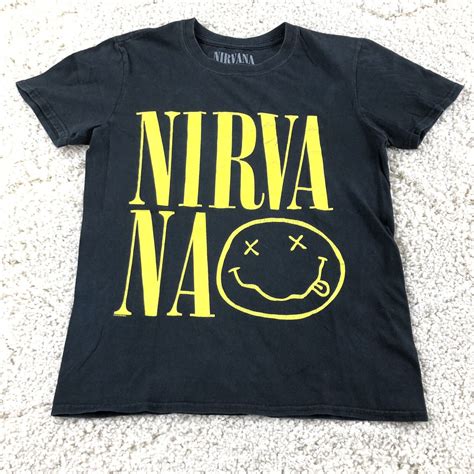 Nirvana Nevermind Smiley Face Logo T Shirt Mens Size Gem