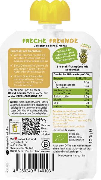 Freche Freunde Quetschie Apfel Banane Ananas Kokosnuss Online Kaufen