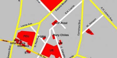 Ust ' manila mapa - Ust Hiszpanii mapa (Filipiny)