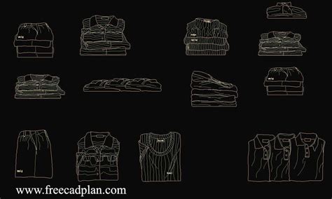 Folded Shirt Dwg Cad Block In Autocad Free Download Free Cad Plan