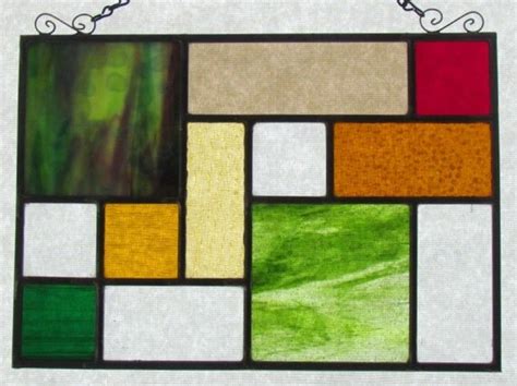 Geometric Stained Glass Panel By Northwind Glass