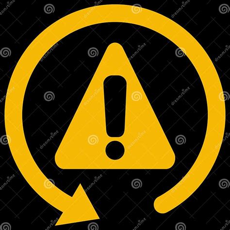 Amber Vector Graphic On A Black Background Of A Dashboard Warning Light For A Malfunction Of The