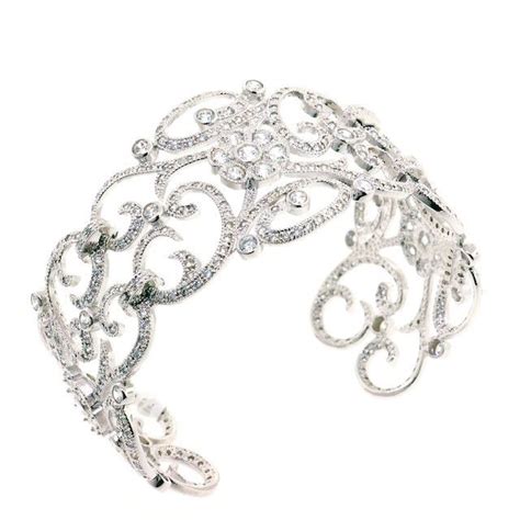 Feel Like Royalty With This Exquisite Victorian Style Cz Crystal Bangle