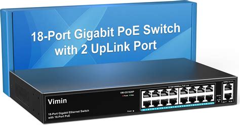 Vimin Port Gigabit Poe Switch With Uplink Gigabit Ports Port