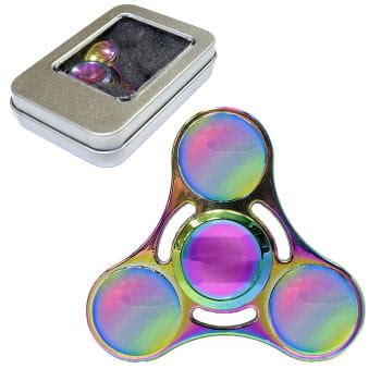 Fidget Hand Spinner Metalowy tęczowy Mr Gadżet Patenty na prezenty