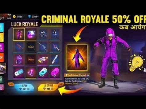 I Got Purple Top Criminal Criminal Royale In Free Fire Criminal