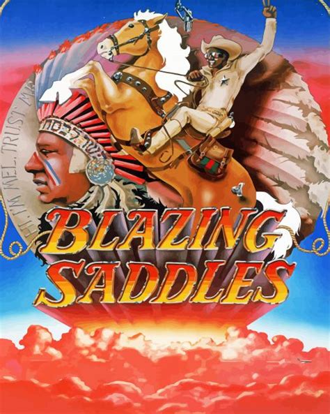 Blazing Saddles Movie Poster Paint By Numbers - Paintings by Numbers