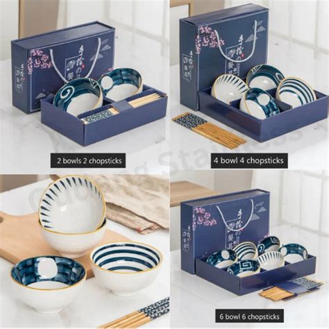 Jual Souvenir Mangkuk Set Mangkok Keramik Hand Painted Japanese TERBAIK