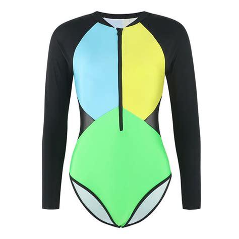 Niuer Women Tummy Control Surfing Swimsuit One Piece Swimming Suit