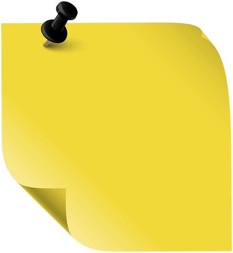 Yellow Sticky Note Transparent Background