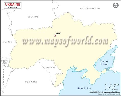 Ukraine Map Outline | Blank Map of Ukraine